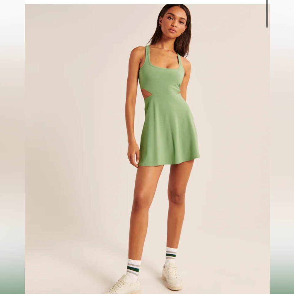 Abercrombie Side Cutout Traveler Mini Dress Green Size S
